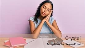  Presentation with accountant - Slide deck featuring young-african-american-girl-accountant background and a coral colored foreground