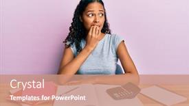  Presentation with accountant - Cool new presentation theme with young-african-american-girl-accountant backdrop and a coral colored foreground