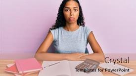  Presentation with accountant - Audience pleasing slide deck consisting of young-african-american-girl-accountant backdrop and a coral colored foreground