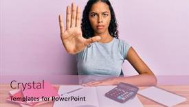  Presentation with accountant - Beautiful slides featuring young-african-american-girl-accountant backdrop and a coral colored foreground