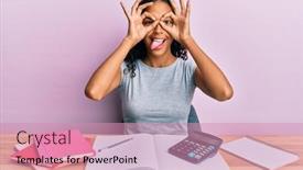  Presentation with accountant - Amazing PPT layouts having young-african-american-girl-accountant backdrop and a coral colored foreground