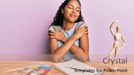  Presentation with self love - Slide deck enhanced with young-african-american-girl-artist background and a coral colored foreground