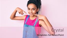  Presentation with dental child - Audience pleasing slide set consisting of young-african-american-girl-child backdrop and a lemonade colored foreground