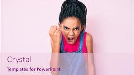  Presentation with angry child - Cool new PPT theme with young-african-american-girl-child backdrop and a lemonade colored foreground