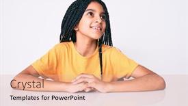  Presentation with tshirt - Slide set with young-african-american-girl-child background and a lemonade colored foreground