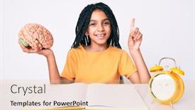  Presentation with brain child - Presentation having young-african-american-girl-child background and a lemonade colored foreground