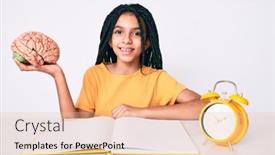  Presentation with brain child - Slide deck consisting of young-african-american-girl-child background and a lemonade colored foreground