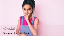  Presentation with african american dental - Slide deck featuring young-african-american-girl-child background and a lemonade colored foreground