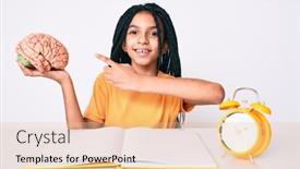  Presentation with brain child - Cool new PPT layouts with young-african-american-girl-child backdrop and a lemonade colored foreground