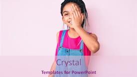  Presentation with child eye - Cool new PPT layouts with young-african-american-girl-child backdrop and a lemonade colored foreground