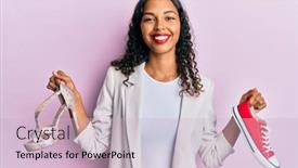  Presentation with cool - Presentation theme consisting of young-african-american-girl-choosing background and a lemonade colored foreground