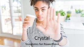  Presentation with african american girl power business - Beautiful PPT theme featuring young african american girl drinking backdrop and a  colored foreground