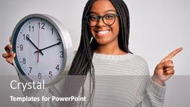  Presentation with minute - Audience pleasing slide deck consisting of young-african-american-girl-holding backdrop and a gray colored foreground