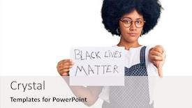  Presentation with black lives matter - Slide deck consisting of young-african-american-girl-holding background and a white colored foreground