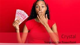  Presentation with chinese american - Slide deck with young-african-american-girl-holding background and a red colored foreground