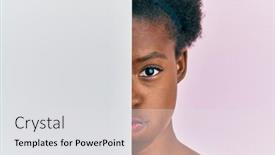  Presentation with puffing - Slide set having young-african-american-girl-holding background and a light gray colored foreground