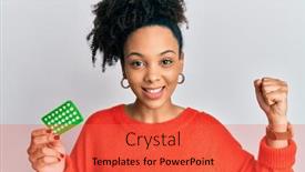  Presentation with proud american - PPT theme enhanced with young-african-american-girl-holding background and a red colored foreground