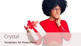  Presentation with african american dental - Beautiful presentation design featuring young-african-american-girl-holding backdrop and a lemonade colored foreground