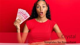  Presentation with chinese american - PPT theme with young-african-american-girl-holding background and a red colored foreground