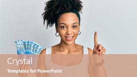  Presentation with chilean - Slide deck consisting of young-african-american-girl-holding background and a coral colored foreground