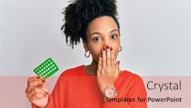  Presentation with african american teenager girl - Colorful slide deck enhanced with young-african-american-girl-holding backdrop and a red colored foreground