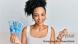  Presentation with chilean - Presentation design featuring young-african-american-girl-holding background and a coral colored foreground