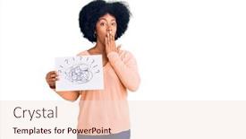  Presentation with american - Slide set featuring young-african-american-girl-holding background and a lemonade colored foreground