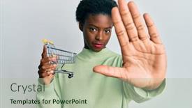  Presentation with defense - Audience pleasing PPT theme consisting of young-african-american-girl-holding backdrop and a mint green colored foreground