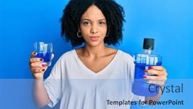  Presentation with breath - Slide deck featuring young-african-american-girl-holding background and a light blue colored foreground