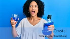  Presentation with breath - Beautiful slide deck featuring young-african-american-girl-holding backdrop and a light blue colored foreground