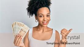  Presentation with danish - Presentation theme featuring young-african-american-girl-holding background and a coral colored foreground