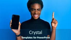  Presentation with african american girl power business - Amazing presentation having young-african-american-girl-holding backdrop and a navy blue colored foreground