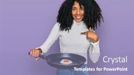  Presentation with proud american - Presentation theme consisting of young-african-american-girl-holding background and a light blue colored foreground