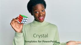  Presentation with intelligence - Cool new slides with young-african-american-girl-playing backdrop and a soft green colored foreground