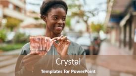  Presentation with south africa - Audience pleasing presentation design consisting of young-african-american-girl-smiling backdrop and a coral colored foreground