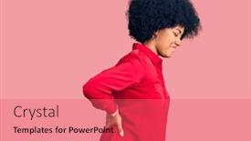  Presentation with african american girl power business - Presentation design with young-african-american-girl-wearing background and a coral colored foreground