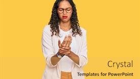  Presentation with inflammation - Amazing slide deck having young-african-american-girl-wearing backdrop and a yellow colored foreground