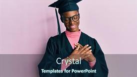  Presentation with ceremony - Amazing presentation theme having young-african-american-girl-wearing backdrop and a navy blue colored foreground