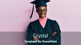  Presentation with african american girl power business - Presentation theme with young-african-american-girl-wearing background and a navy blue colored foreground