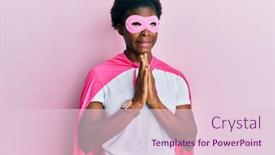  Presentation with praying hands - PPT theme consisting of young-african-american-girl-wearing background and a lemonade colored foreground