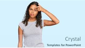  Presentation with skin infection - Colorful slide deck enhanced with young-african-american-girl-wearing backdrop and a sky blue colored foreground