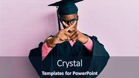  Presentation with ceremony - Slide set featuring young-african-american-girl-wearing background and a navy blue colored foreground