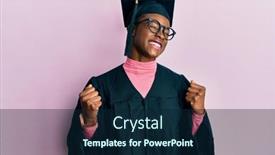  Presentation with ceremony - Cool new presentation design with young-african-american-girl-wearing backdrop and a navy blue colored foreground