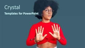  Presentation with forbidden - Presentation featuring young-african-american-girl-wearing background and a ocean colored foreground