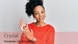  Presentation with proud american - PPT theme enhanced with young-african-american-girl-wearing background and a red colored foreground