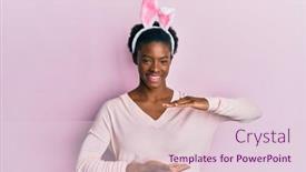  Presentation with bunny - Presentation having young-african-american-girl-wearing background and a lemonade colored foreground