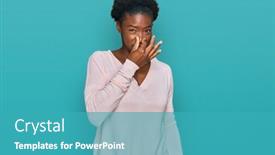  Presentation with breath - Cool new presentation theme with young-african-american-girl-wearing backdrop and a teal colored foreground