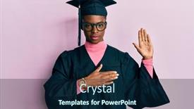  Presentation with african american girl power business - Audience pleasing PPT layouts consisting of young-african-american-girl-wearing backdrop and a navy blue colored foreground