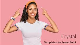  Presentation with thought - Audience pleasing presentation design consisting of young-african-american-girl-wearing backdrop and a lemonade colored foreground