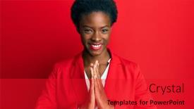  Presentation with african american business - Amazing presentation having young-african-american-girl-wearing backdrop and a red colored foreground